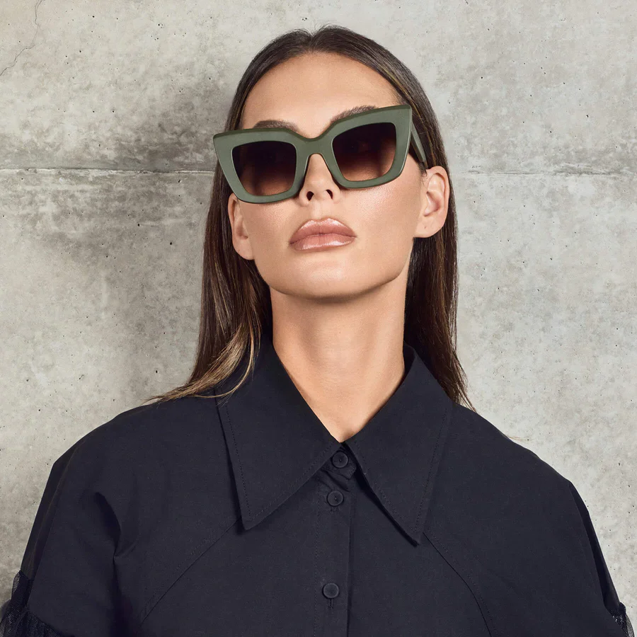 Valley Eyewear Brigada - Matte Army Green / Brown Gradient Lens - Image 4