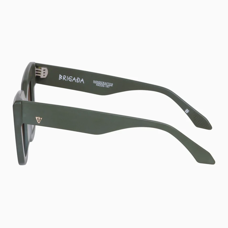 Valley Eyewear Brigada - Matte Army Green / Brown Gradient Lens - Image 6