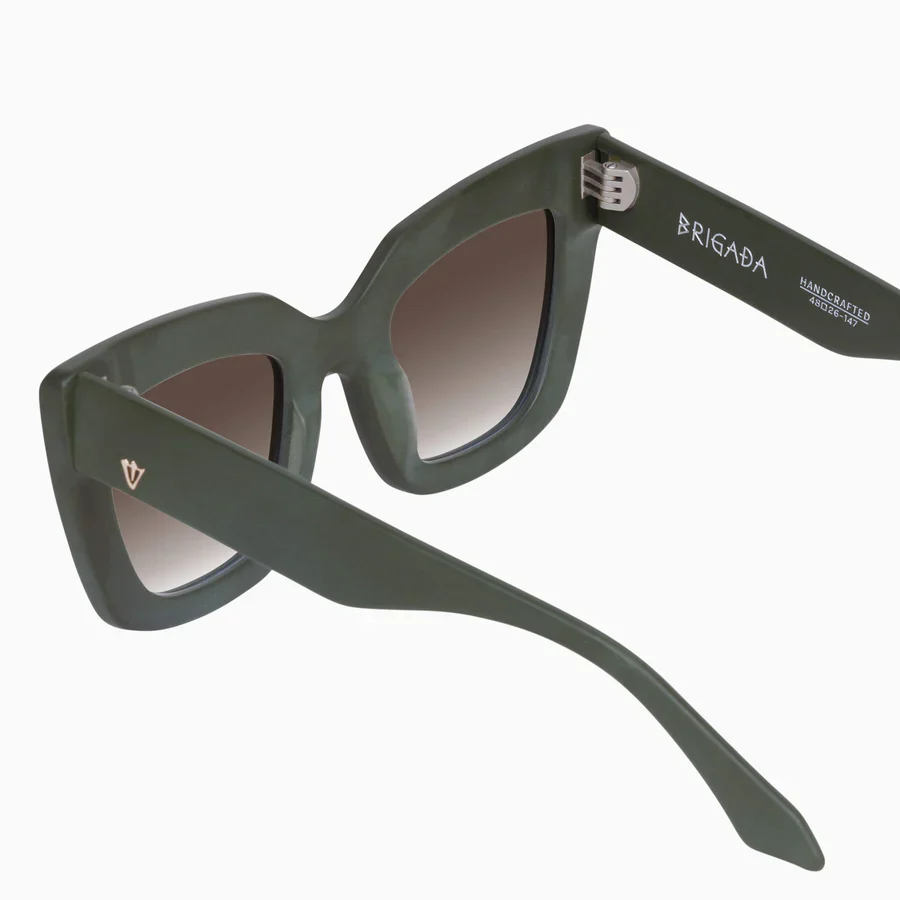 Valley Eyewear Brigada - Matte Army Green / Brown Gradient Lens - Image 9