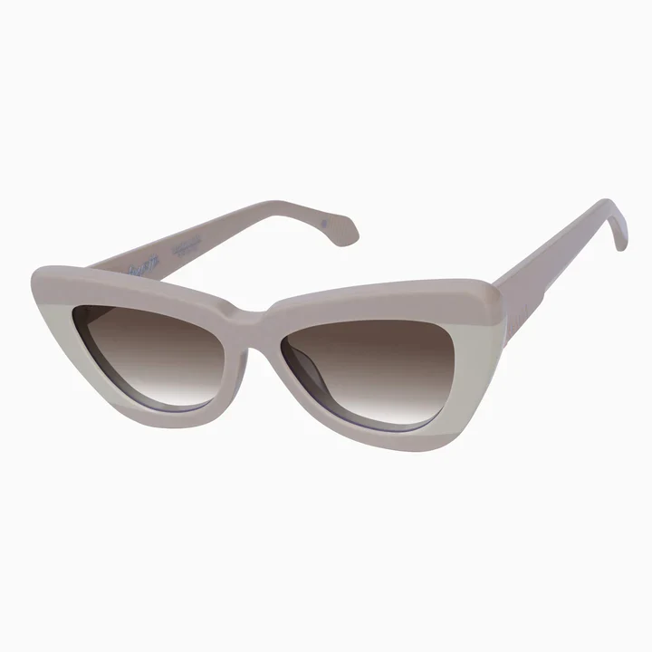 Valley Eyewear Lafayette - Light Tan Biege Splice w. Rose Gold Metal / Brown Gradient Lens - Image 3