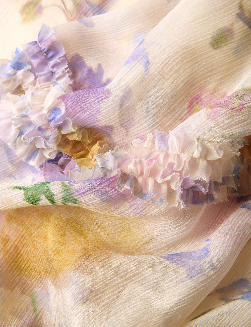 Zimmermann Luna Ruffle Billow Blouse - Cream Dahlia - Image 5