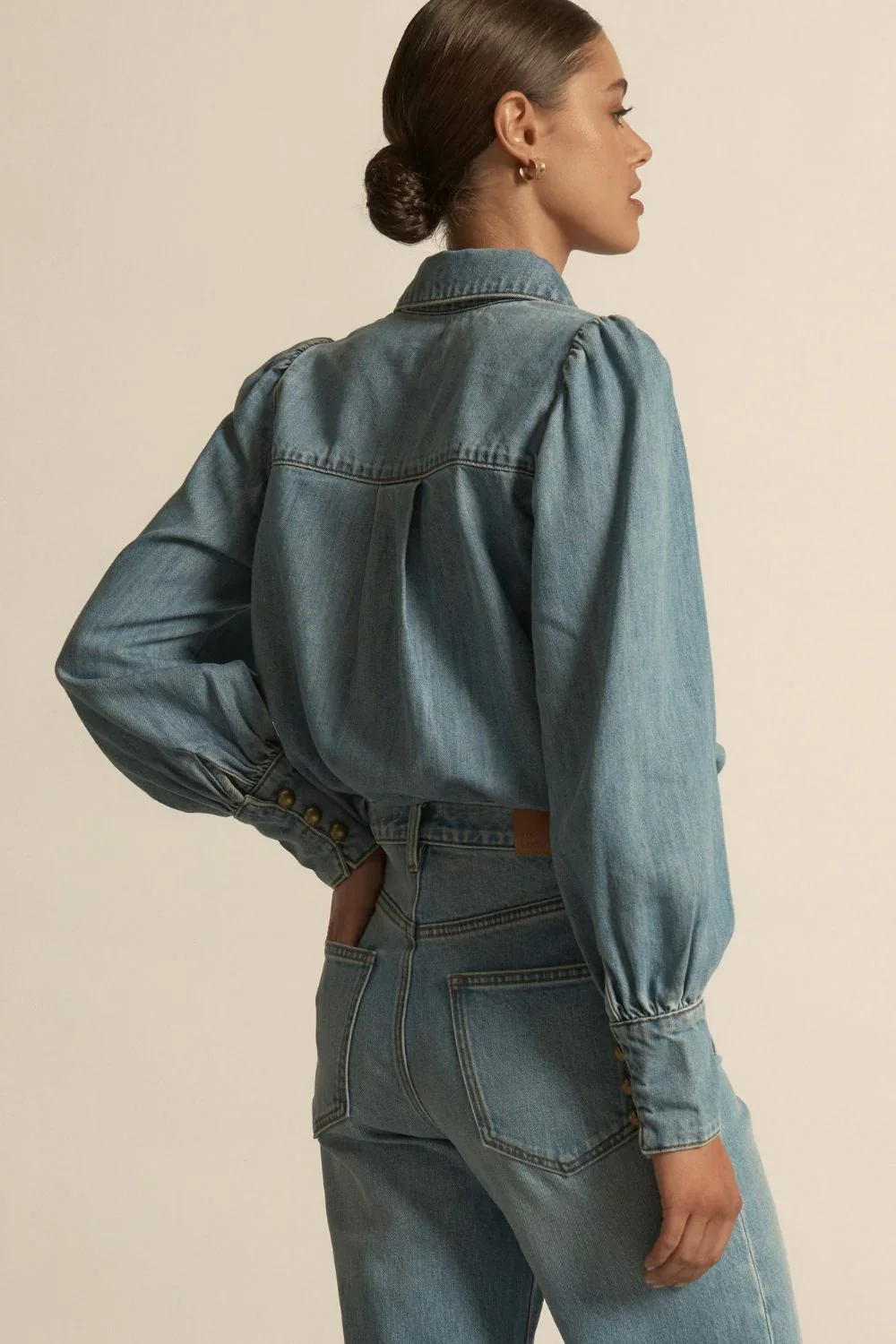 Zoe Kratzmann Resonate Top - Light Washed Denim - Image 5